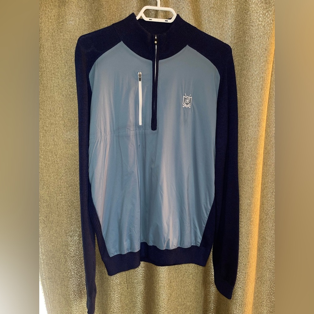 FJ Men's Gold 1/4 Zip-Up Sweater